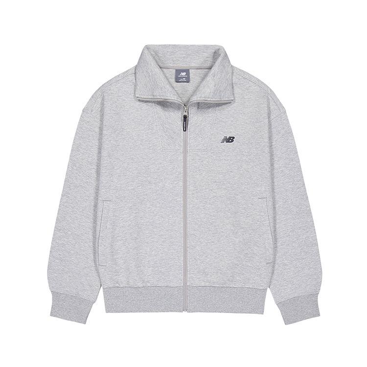 New Balance Jackets Men s Gray Lapel Moderate Multi Pocket Knitted AMJ53352-GHM M