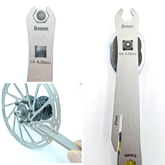 Bicycle Oil Pipe Torque Wrench Heavy Duty Stainless Steel 7-8MM MTB Road Mountain Bike Oil Pipe Brake Locking Screw Open Wrench Tool