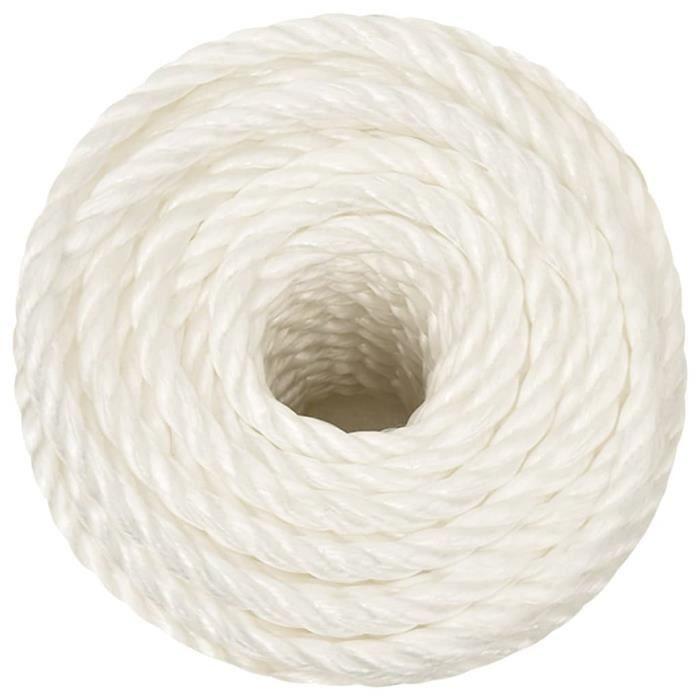 153067 vidaXL Work Rope White 16 Mm 250 M Polypropylene