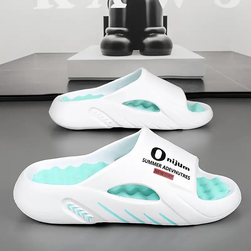 Men's And Women's Colorful Open-toe Breathable Slippers With Massage Particles, Comfortable Non-slip Wear-resistant EVA Sole