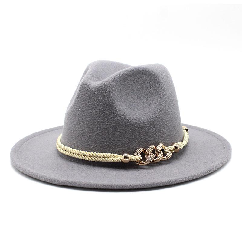 Church hat, woolen hat, men's and women's British jazz hat, big brim hat, women's autumn and winter top hat, felt hat.