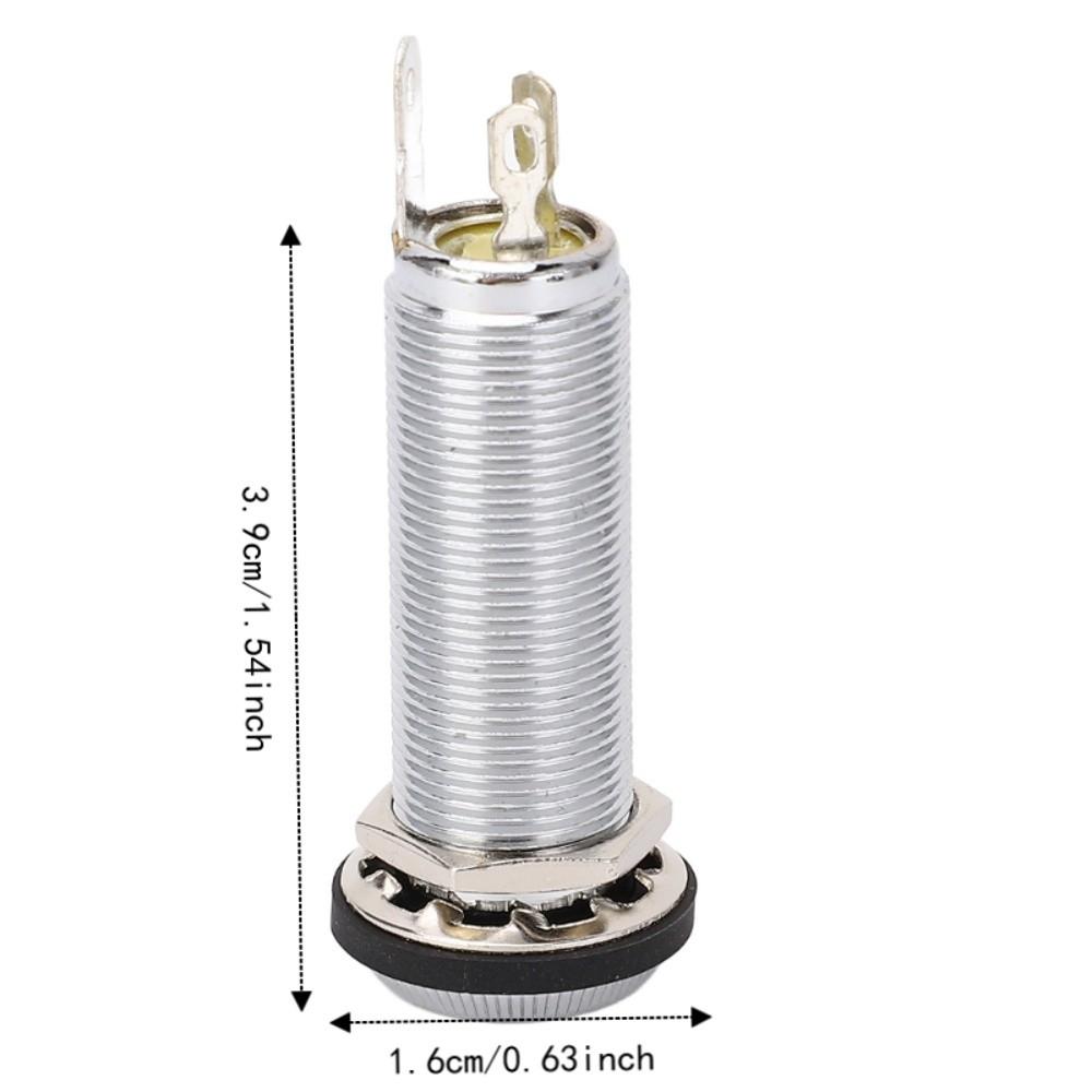 2PCS Metal Guitar Bass Jack 6.35mm Input Output Jack Electric Guitar Parts For Electric Guitar