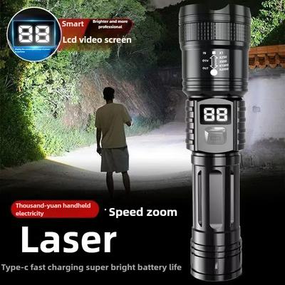 Strong Light Outdoor Super Bright Long-distance Shooting P50 Flashlight Telescopic Focusing High-power