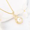 Charms Halsketten 14K Gold Filled 8-9mm Süßwasserperle Moissanit Anhänger Halskette für Damen Hochzeits Schmuck Geschenk