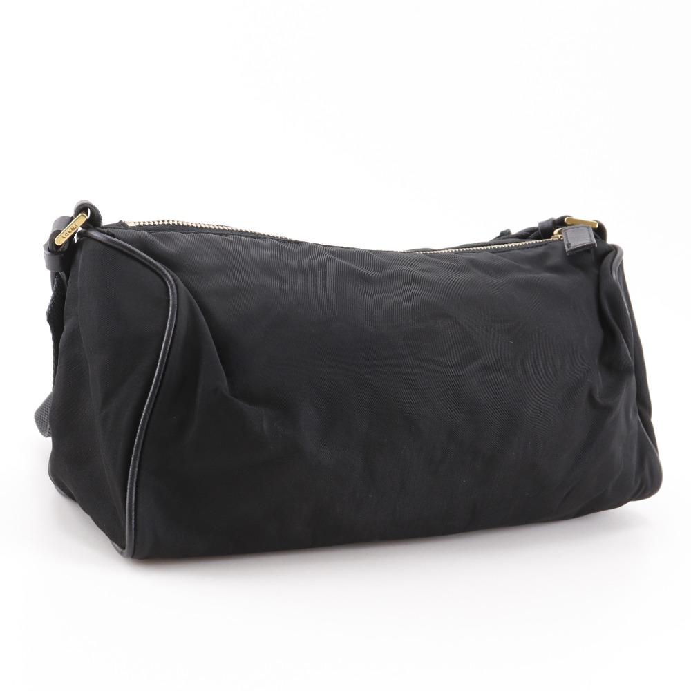 Prada Shoulder Bag Black Nylon Women Used