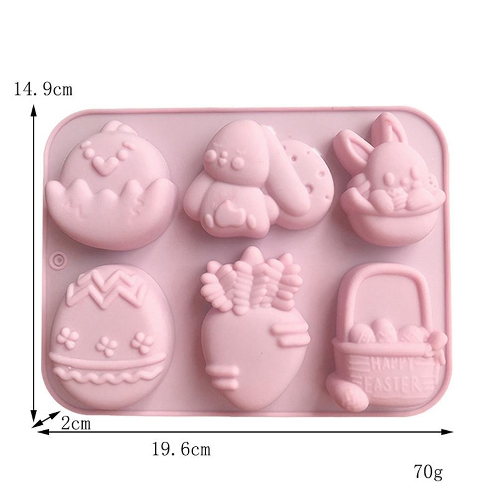 Easter Egg Rabbit Basket Silicone Mold Rabbit Shaped Cake Decorating Tools Bakeware Maker Silicone For Easter Party Home Baking