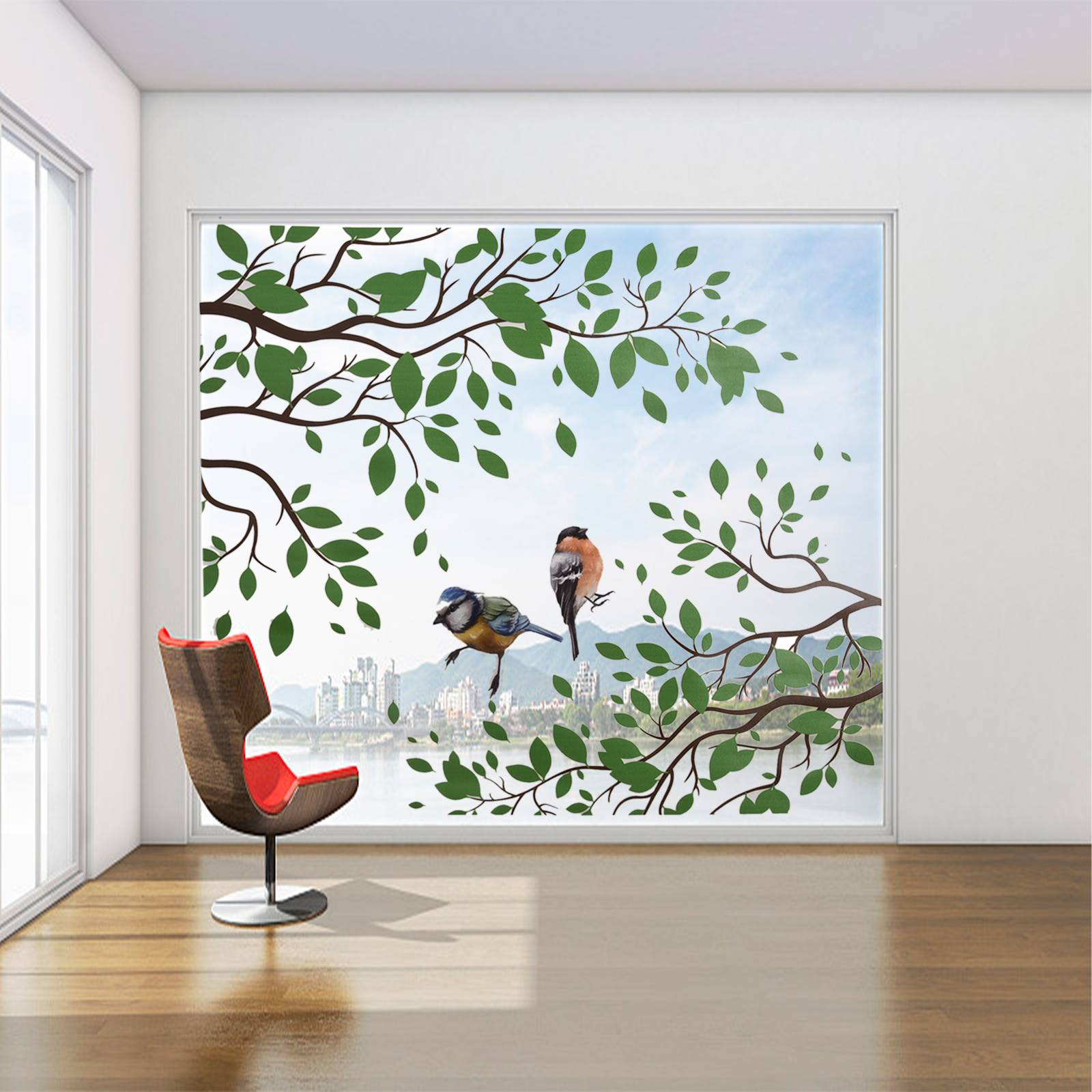 

As Shown In The Picture Green Leaf Floral Design Floral Designs Ful Glass Living Room Notes PVC Package Contents China Mainland