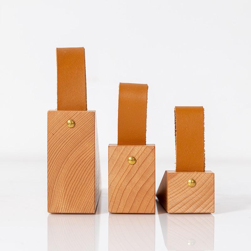 Nordic Solid Wood Door Stopper | Heightened Anti-Collision Plug for Bedroom | Movable Top Anti-Closing Bumper