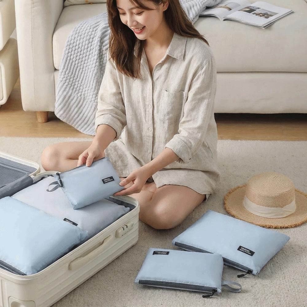 4Pcs/set Ultralight Clothing Storage Bag Water-Resistant Waterproof Travel Organiser Pouch Foldable Space Saving