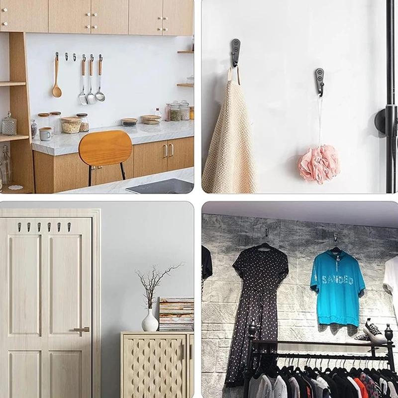 10 Stück Retro Wandhaken Kleiderbügel Tür Wandmontiert Mantel mit Schrauben Saugkraft Schwerlastregal für Küchen- Badezimmerzubehör