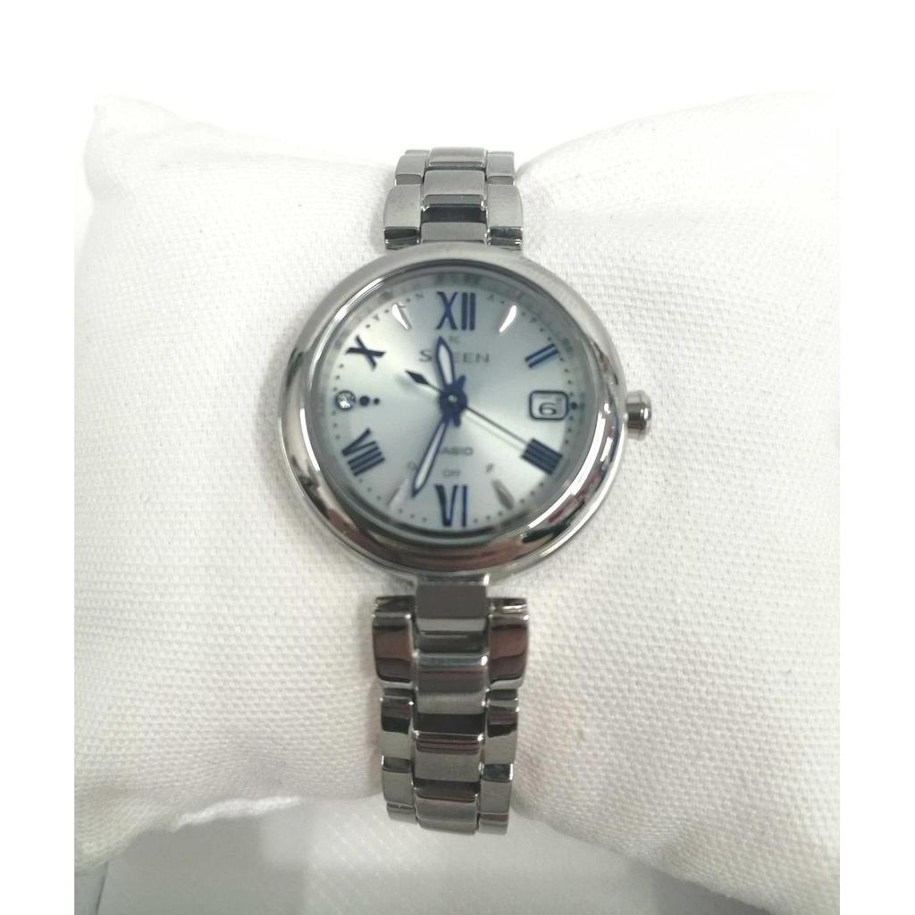 Used CASIO SHW-7100 SHEEN Tough Solar Titanium Radio Solar Watch