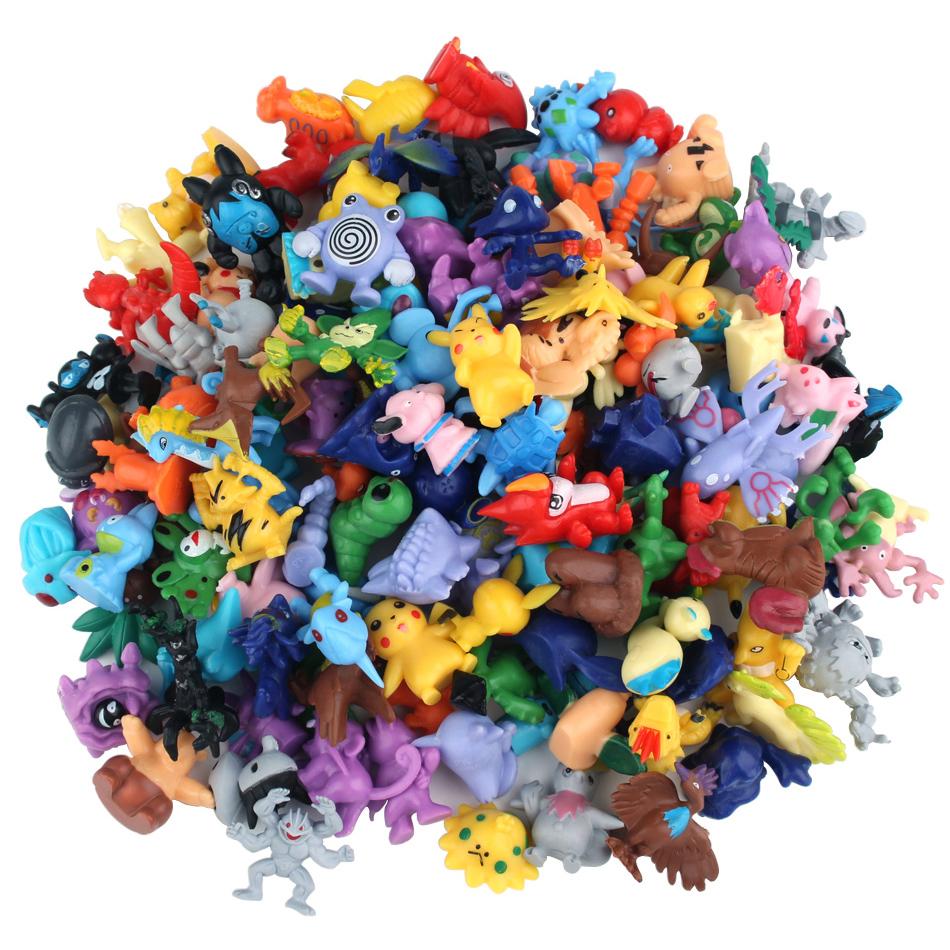 24pcs/Bag Set Game Character Figures Toy 2-3cm Bulk Anime Small Pocket Monster Mini Doll Lot Pikachu Figurine Birthday Gift