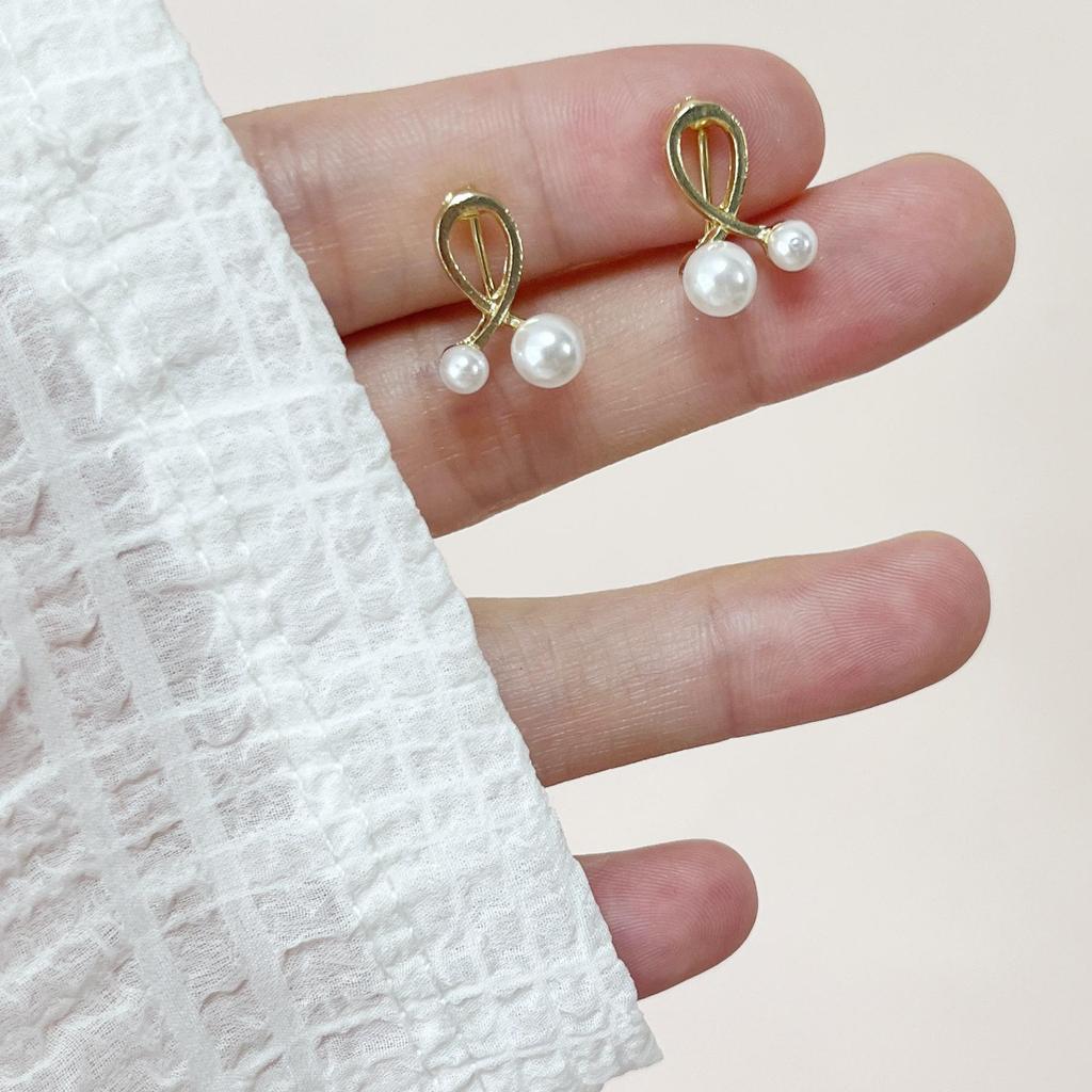 Kamelie Mückenspirale Halter Perlenblume Retro Ohrclips Ohrringe - Kein Piercing erforderlich