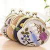 Handmade Suzhou Embroidery 3D Kiss Lock Purse DIY Kit - Ancient Korean Style Coin Bag