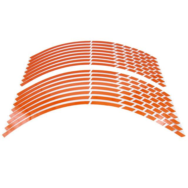 1 Set 5 Colors Car Styling Strips Reflective Motocross Bike Motorcycle Wheel Stickers and Decals 17/18 Inch Reflective Rim Tape