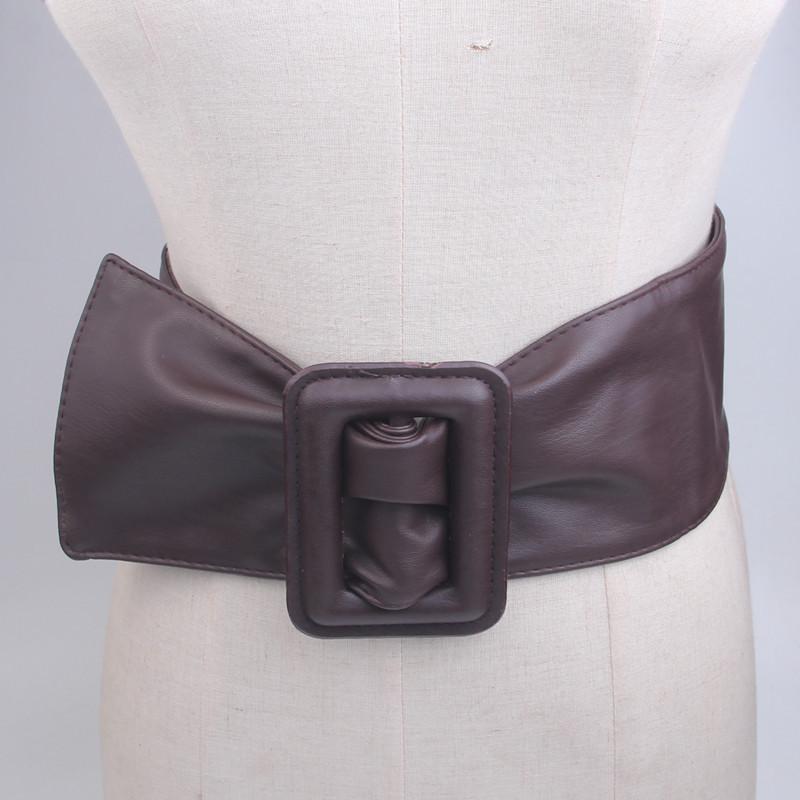 Damen Weicher Gürtel Streamer Trenchcoat Gürtel, Mehrfarbig, Rock Dekorative Taillendichtung Weiches Leder Damen Einfacher Breiter Gürtel