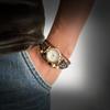 Minimalist Vintage Leather Quartz Watch Women Round Dial 28mm Punk Style Wristwatch With Braided Strap