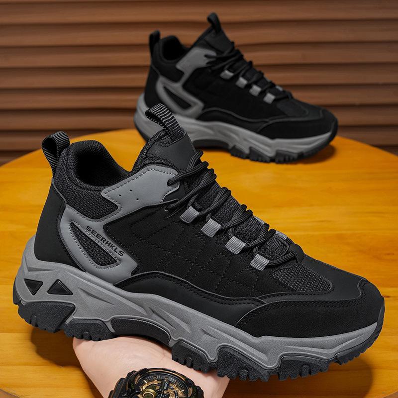 Four Seasons Hard Work High Top Large Size Platform Sports Casual Shoes Hiking Shoes Daddy Shoes