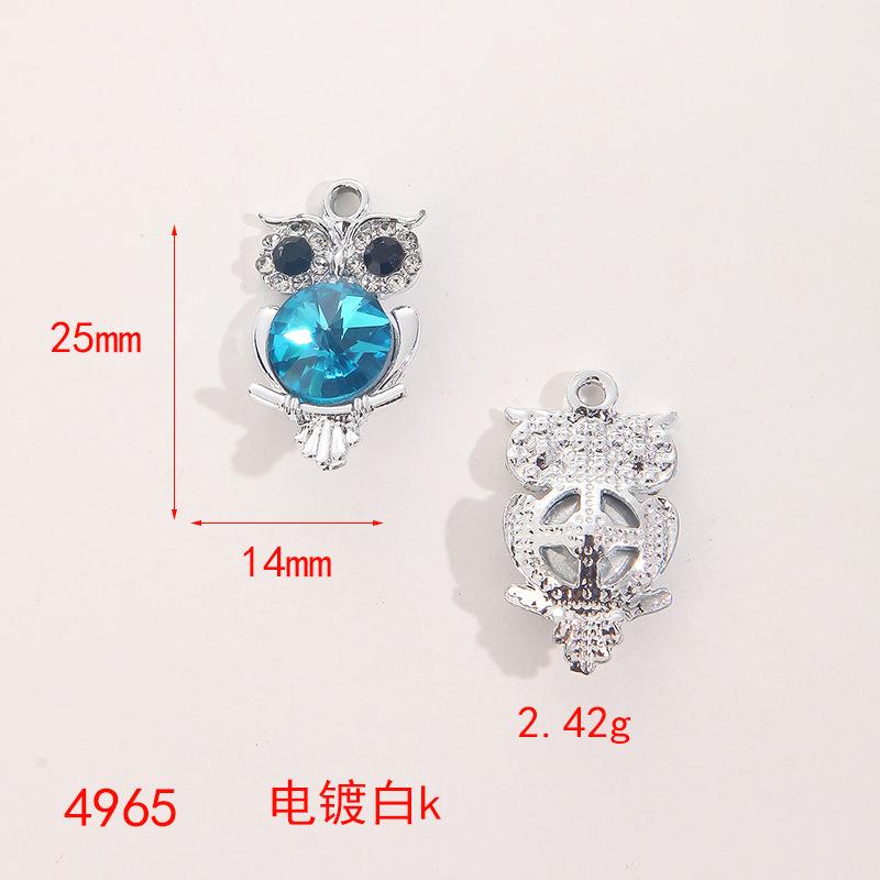 

Ювелирные изделия из мультяшного сплава дельфин сова милое насекомое кристалл ожерелье серьги DIY кулон аксессуары