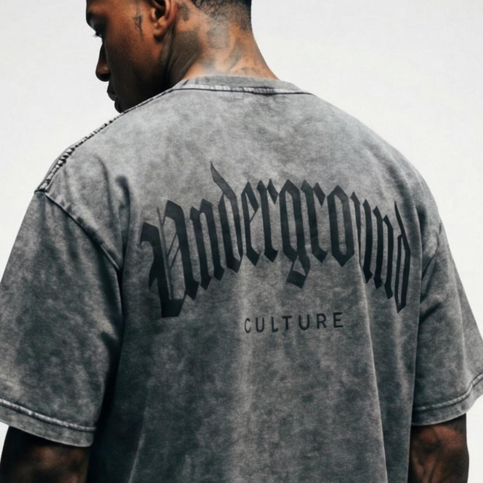 Underground Culture Snow Washed Oversized Cotton T-Shirt S