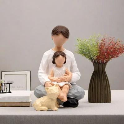 Yousheng Resin Hand-Painted Figurine Girl Embracing Horse/Hands Holding Sisters/Angel/Family Statue Sentimental Gifts for Women