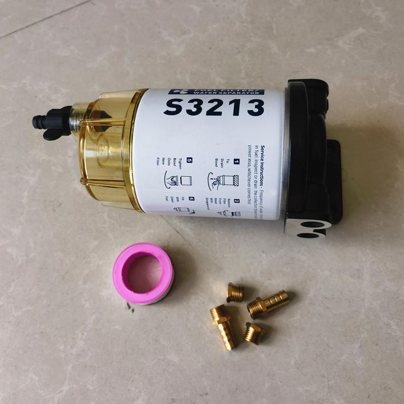 S3213 Fuel Filter Water Separator Assembly Outboard For Mercury Yamaha Racor Sierra Quicksilver Boat Engine 10 Micron Kit