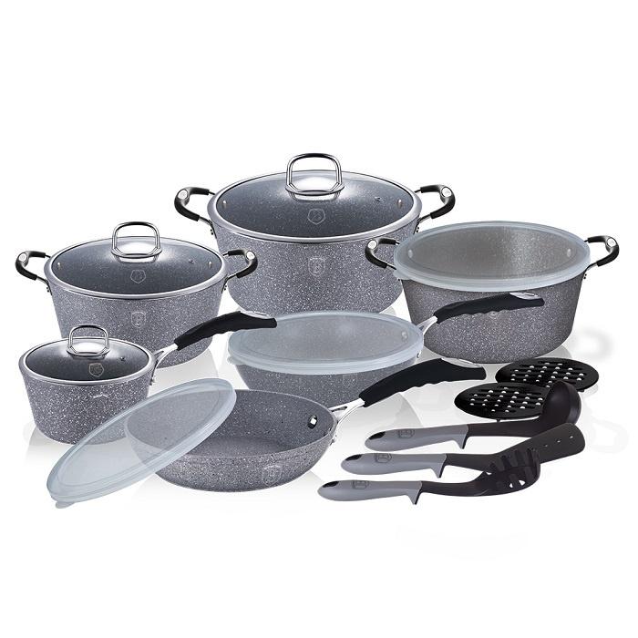 Berlinger Haus Bh-6196 Stone Touch Granite Cookware Set