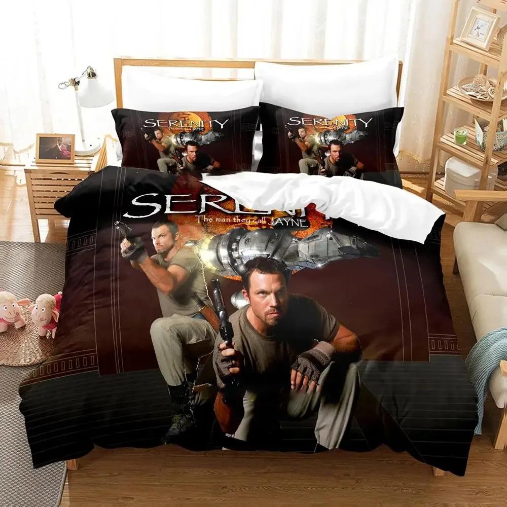 Movie Serenity Bedding Set Duvet Cover Bed Set Quilt Cover Pillowcase Comforter King Queen Size Boys Adult Bedding Set