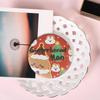 Mini Creative Cartoon Makeup Mirror for Girls - Cute, Portable, Round, and Customizable.