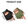 1 par de Guantes de Lana y Cuero para Hombre de Medio Dedo, Mitones para Fitness, Guantes para Ciclismo al Aire Libre y Fitness