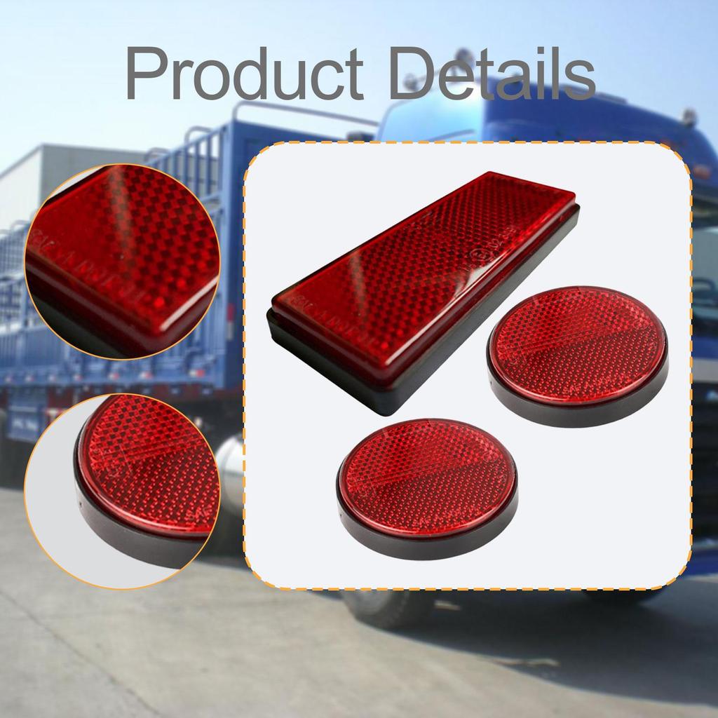 3x Truck Night Reflectors Reflective Tape High Performance Waterproof Strips for