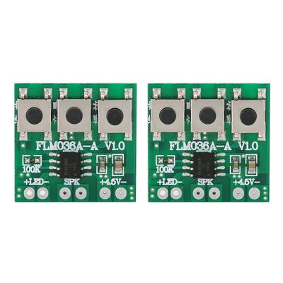 2Pcs 36 Music Chip DIY Module Adjustable Volume for Smart Doorbell Musical Toy Accessory with Button
