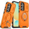 Sliding Camera Protects Phone Case for Samsung S25 + S25 Galaxy S24 Ultra S23 FE S22 Plus S21 S20 FE Metal Bracket Rugged Cover
