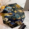 Celestial Dreams Cosmic Artistry Folding Umbrella Portable Travel Umbrella Travel Sun Umbrella