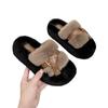 Fashion High-end Fluffy Shoes for Women's Outer Wear 2025 Spring and Autumn New Women's Belt Buckle Thick-soled Lazy Slippers for Women