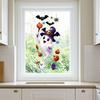 Reusable Holiday Window Film Halloween Witch Hat Ghost Clings, Spiders Bat Pumpkin Spooky Party Supplies Stickers for Home Store Glass Decoration PVC