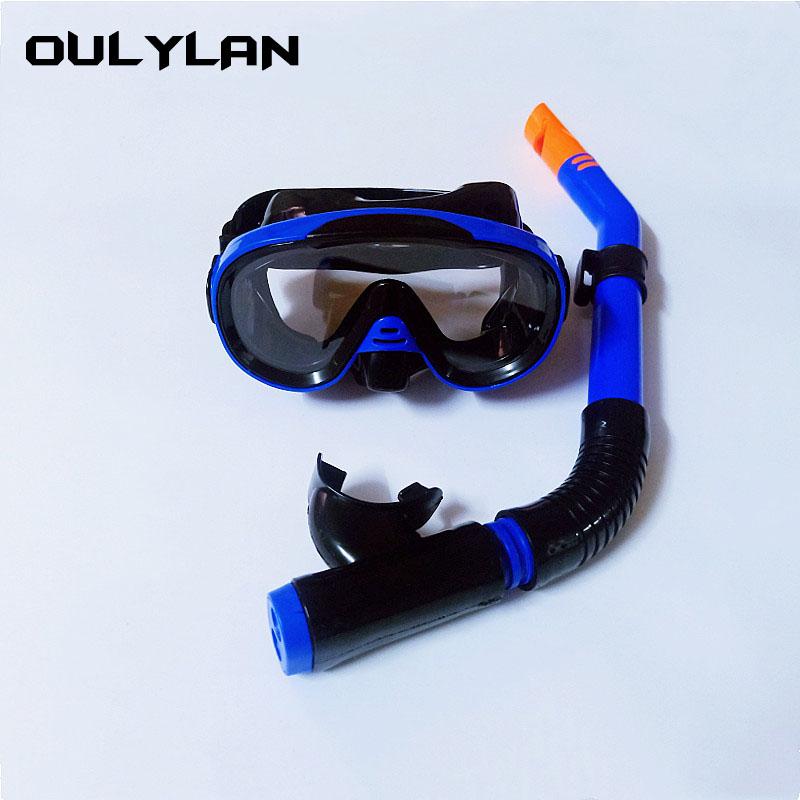 Oulylan Diving Goggles Swimming Tube Set Scuba Snorkel Diving Mask Snorkeling Goggles Swimming Water Sports Equipment Adult