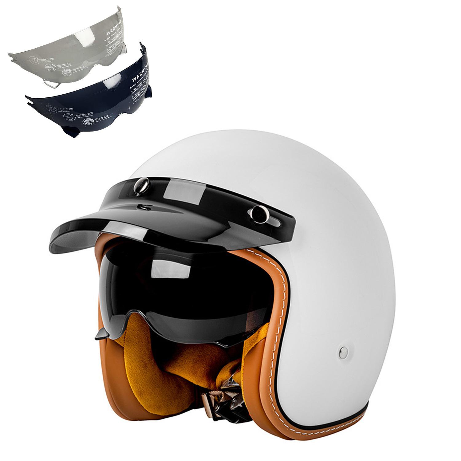 

MT-5 Helmet Electric Vehicle Men s and Women s Half Helmets Built-in Goggles Cycling Helmets Four Seasons Battery Car Helmets M