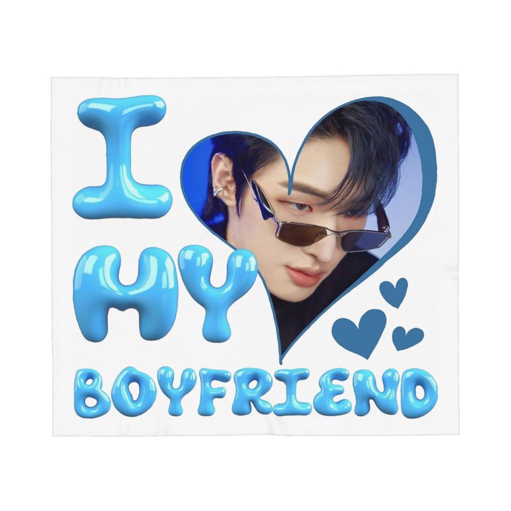 I Love My Boyfriend Mingi ATEEZ Kpop Blankets Coral Fleece Plush Textile Decor Soft Throw Blanket for Home Bedroom Quilt
