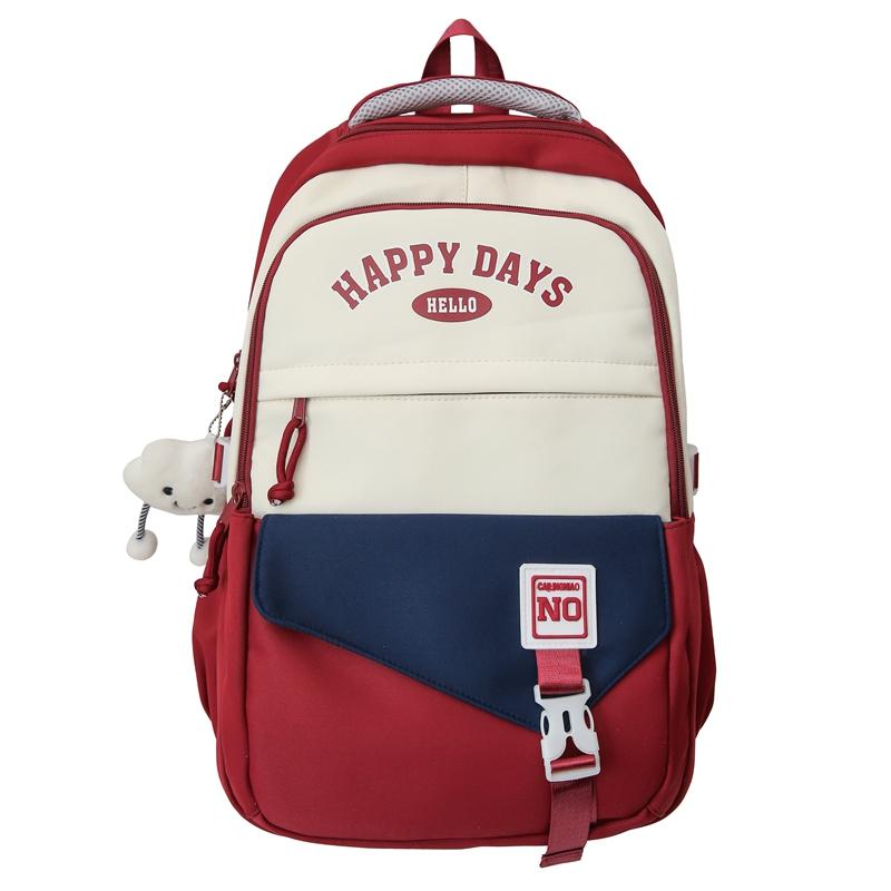 Rucsac pentru colegiu Geantă de școală pentru elevi de gimnaziu Rucsac de mare capacitate în contrast de culoare