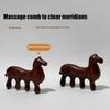 Sandalwood Meridian Massage Comb Zodiac Horse Design Therapy Massage Comb Coarse Tooth Scalp Point Massage Brush