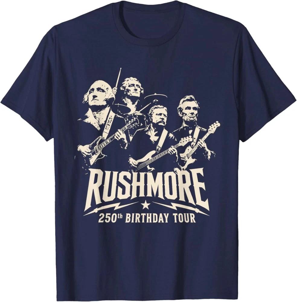 Mount Rushmore 250th Birthday Rockstar Graphic Unisex Tshirt S