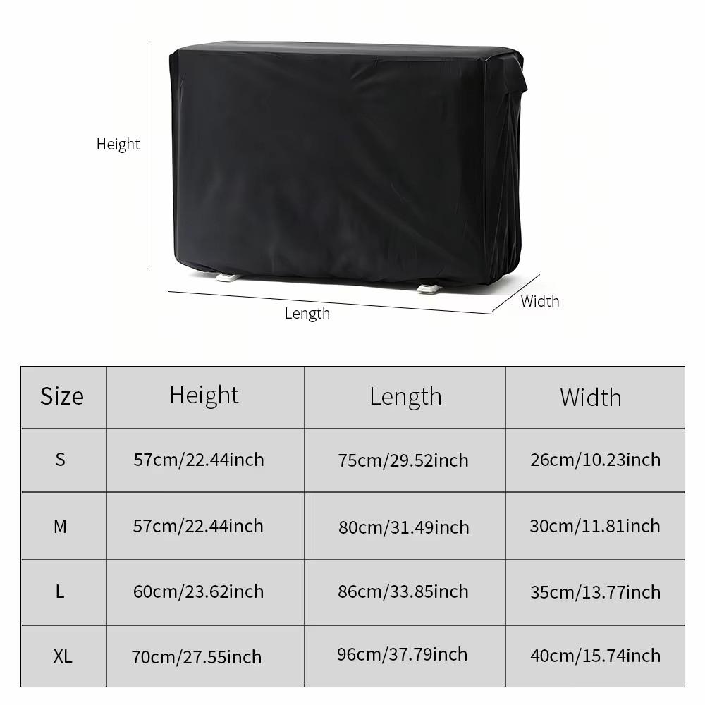 Silver-Coated Fabric Air Conditioner Cover UV Resistant Water Resistant Outdoor AC Cover Snap Buttons Ventilation