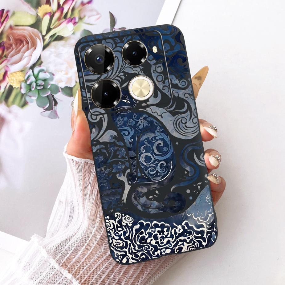 Für Infinix Note 40 40X 5G Hülle X6852 Neue Schmetterlingsbemalte Abdeckung Weiche Silikonhülle Für Infinix Note 40 Pro Plus Note40 X Hülle