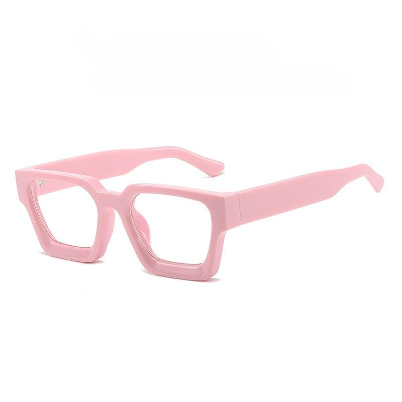 Yellow Square Glasses Women Fashion Oversized Clear Lens Eyeglasses Female Vintage Big Frame Computer Goggles Eyewear Spectacle