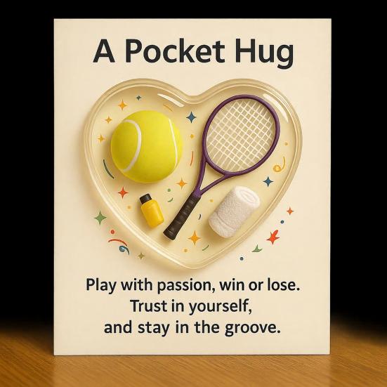 Sports-Themed Pocket Hug Football Golf Tennis Soccer Baseball Pocket Hug Heart Token Emotional Support Gift