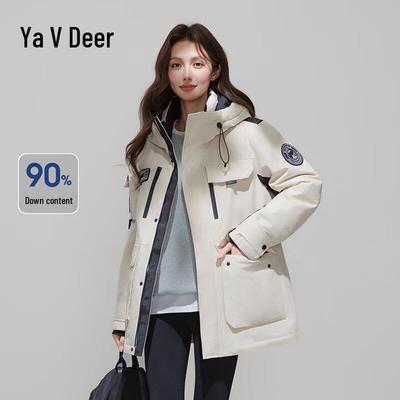 Yalu Damen Outdoor Sport Verdickte Daunenjacke mit Kapuze