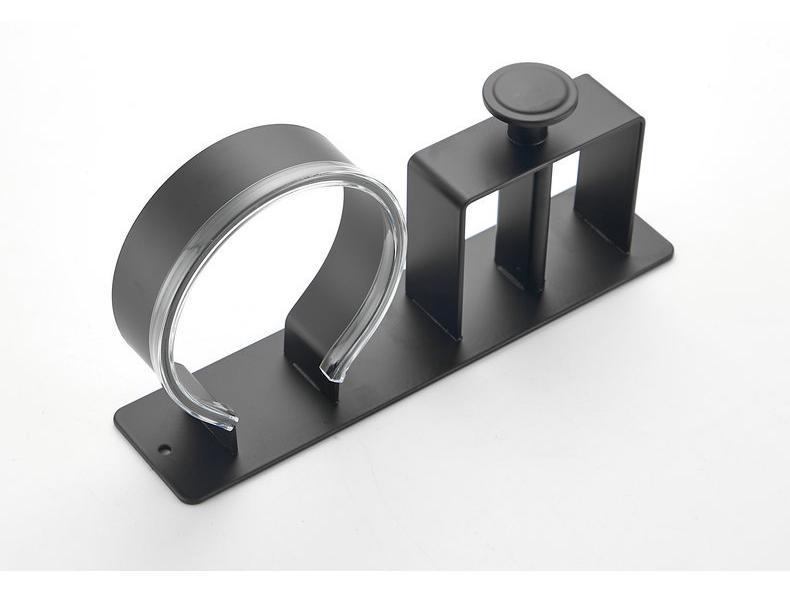 Wandmontiertes, bohrfreies Aufbewahrungsregal für Haartrockner und Stylingwerkzeuge