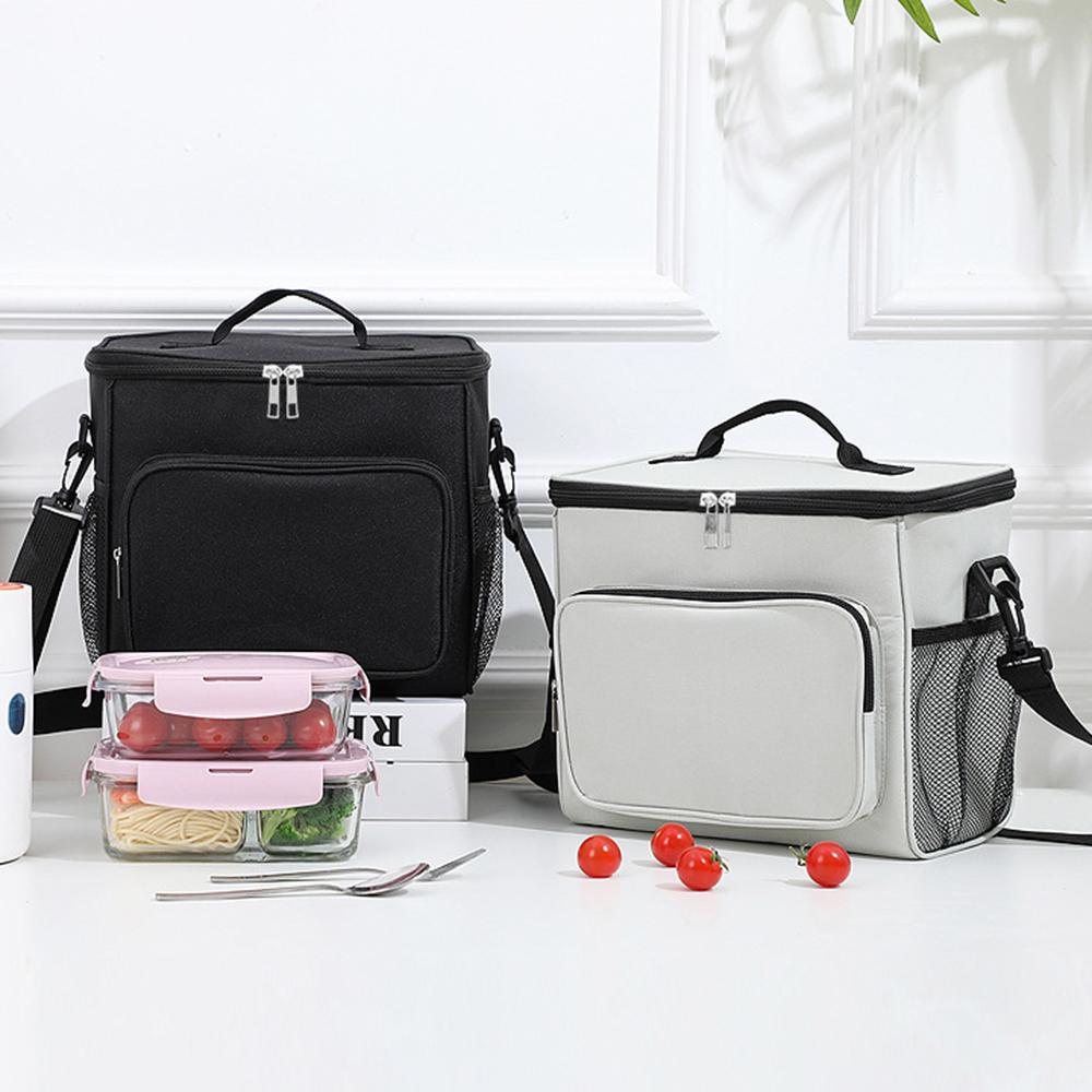 1PC Large Capacity Portable Insulated Crossbody Bag with Ice Pack for Outdoor Picnics Food Storage Organizer Hand-Held Food Box