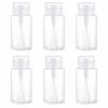 6 Pack Leakproof Push Down Pump Bottle Dust Proof Lid Empty Dispenser  Nail Polish